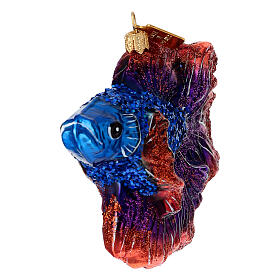 Guppy, blown glass Christmas tree ornament
