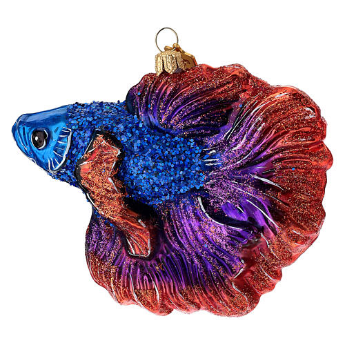 Guppy, blown glass Christmas tree ornament 1