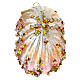 Blown glass Christmas tree ornament: shell with pearl s4