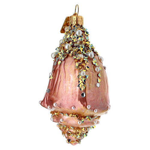 Seashell blown‑glass Christmas tree ornament 2