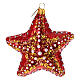Starfish blown‑glass Christmas tree ornament s1