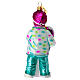 Ragazza con snowboard addobbo vetro soffiato albero Natale s4