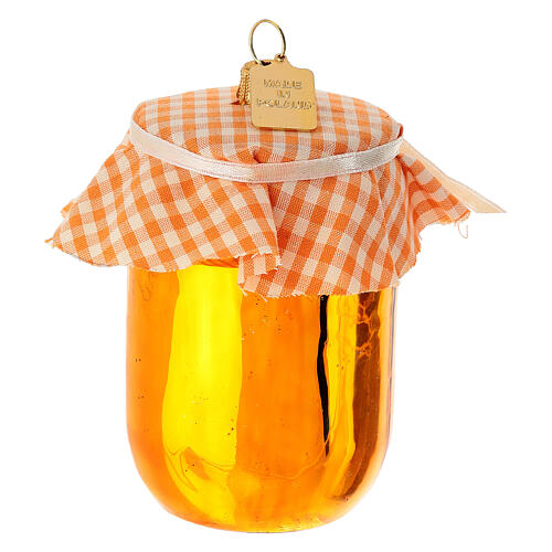 Blown glass honey jar, Christmas tree decoration 4