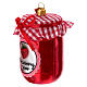 Strawberry jam Christmas tree ornament in blown glass s2