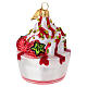 Strawberry and pistachio yogurt, blown glass Christmas tree decoration s2