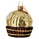 Chocolate and Hazelnut Praline blown glass Christmas tree ornament s2