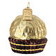 Chocolate and Hazelnut Praline blown glass Christmas tree ornament s3