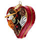 Heart-shaped chocolate box, blown glass Christmas tree decoration s2