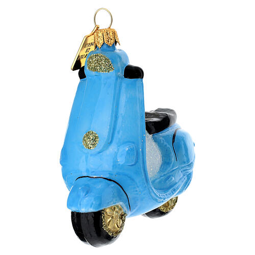 Vintage scooter, blown glass Christmas tree decoration 2