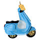 Vintage scooter, blown glass Christmas tree decoration s4