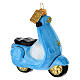 Vintage scooter blown glass Christmas ornament s3
