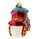 Carrozza reale decoro albero Natale vetro soffiato s4