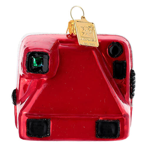 Macchina fotografica istantanea addobbo albero Natale vetro soffiato 5
