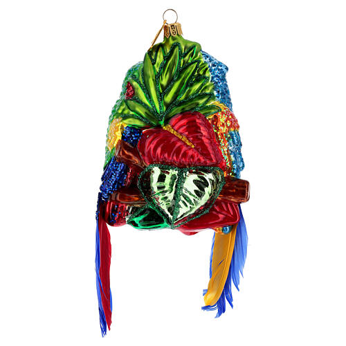 Papageienpaar, Weihnachtsbaumschmuck aus mundgeblasenem Glas 4