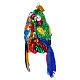 Pair of blown glass parrots, Christmas tree ornament s3