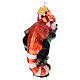 Panda rosso decoro albero Natale vetro soffiato s3
