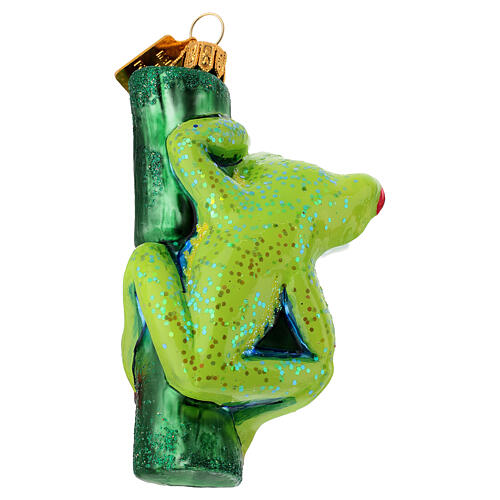 Rana tropicale vetro soffiato decoro albero Natale 4