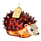 Blown glass hedgehog, Christmas tree ornament s4