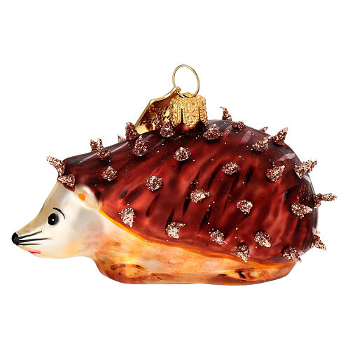 Erizo vidrio soplado adorno árbol Navidad 1