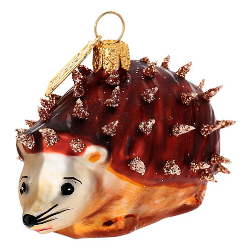 Erizo vidrio soplado adorno árbol Navidad 2