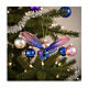 Purple dragonfly, blown glass, Christmas tree decoration s2