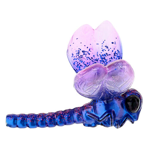 Libélula violeta vidrio soplado decoración árbol Navidad 3