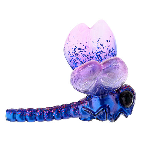 Libellule violette en verre soufflé décoration sapin de Noël 5