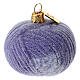 Ovillo de lana lila adorno árbol Navidad vidrio soplado s6