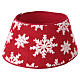 Funda para base de Árbol de Navidad de tela copos de nieve 30x40 cm s1