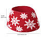 Cache-pied pour sapin de Noël en tissu flocons de neige 30x40 cm s3