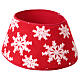Copribase albero Natale in tessuto fiocchi di neve 30x40 cm s3