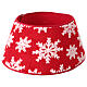 Copribase albero Natale in tessuto fiocchi di neve 30x40 cm s4