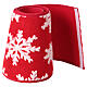 Copribase albero Natale in tessuto fiocchi di neve 30x40 cm s5