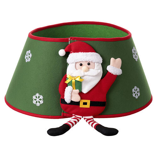 Christmas tree fabric base cover with Santa Claus, 12x16 in 1