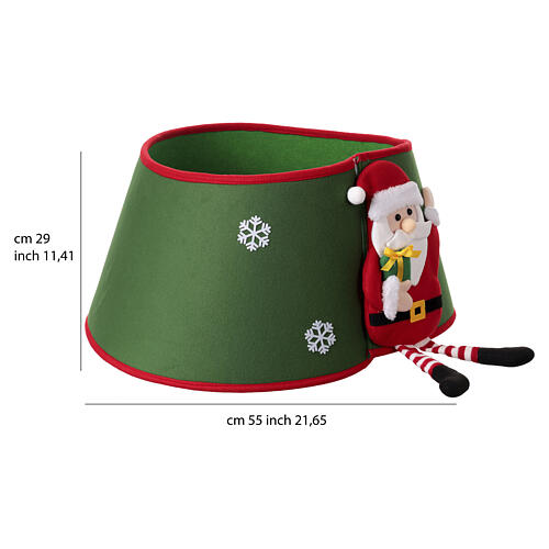 Funda para base de árbol de tela Papá Noel 30x40 cm 3