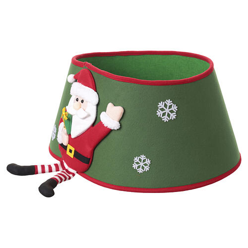 Funda para base de árbol de tela Papá Noel 30x40 cm 4