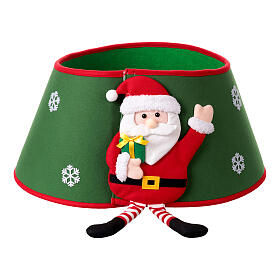 Copribase per albero in tessuto Babbo Natale 30x40 cm