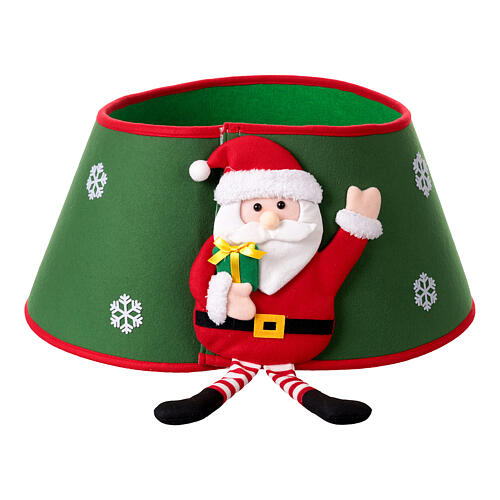 Copribase per albero in tessuto Babbo Natale 30x40 cm 1