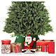 Copribase per albero in tessuto Babbo Natale 30x40 cm s2