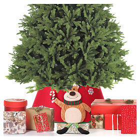 Copribase albero in tessuto con renna 30x40 cm