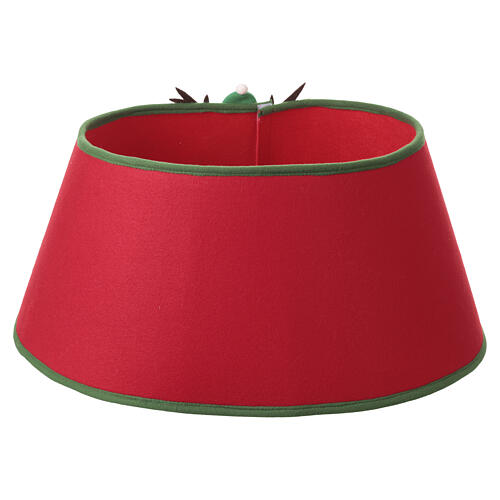 Capa para base árvore de Natal em tecido com rena 30x40 cm 5