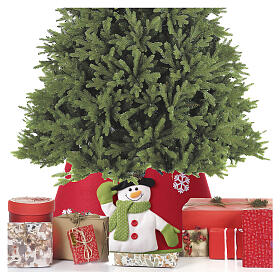Cache-pied sapin de Noël en tissu bonhomme de neige 30x40 cm