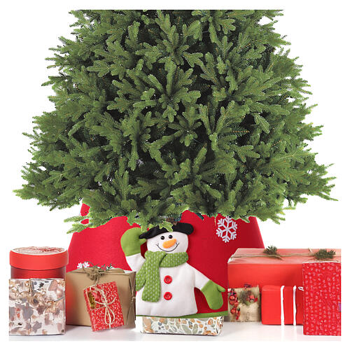 Copribase albero Natale in tessuto pupazzo di neve 30x40 cm 2