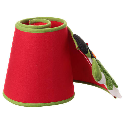 Copribase albero Natale in tessuto pupazzo di neve 30x40 cm 6