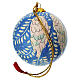 Angel Wings Christmas Bauble 80mm Paper-mache with Bushes s3