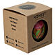 Pallina natalizia cartapesta oro glitterata composizione di rose 80mm s4