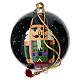 Sfera di natale cartapesta 80mm schiaccianoci s3