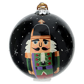 Nutcracker Christmas ball 80mm Paper Mache