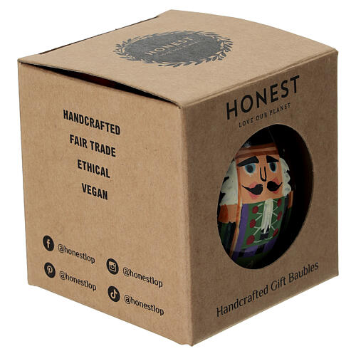 Nutcracker Christmas ball 80mm Paper Mache 4