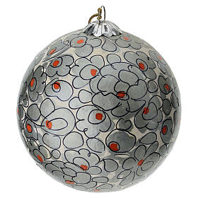 Weihnachtskugel „Tangerine Dreams“ aus recyceltem Papiermaché, handbemalt – Ø 7,6 cm